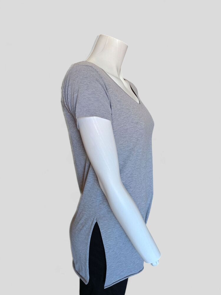 Zara Yan Kesikli Salaş Yaka T-shirt