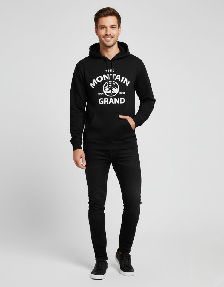 Unisex Baskılı Fermuarlı Sweatshirt