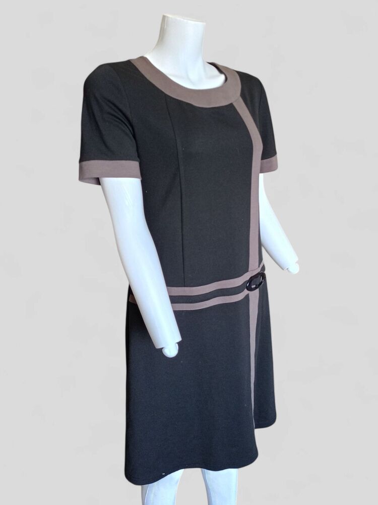 Vintage Model Şerit Detaylı Elbise