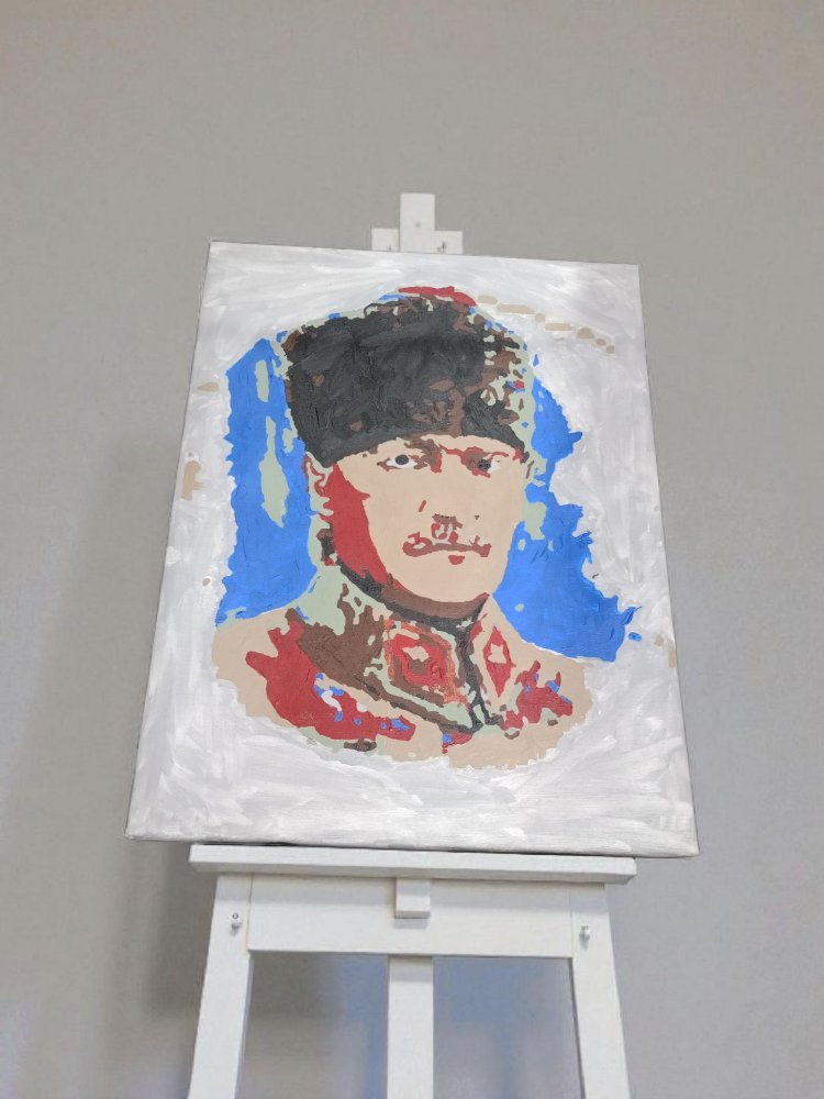 Atatürk Portresi El Yapımı Tablo