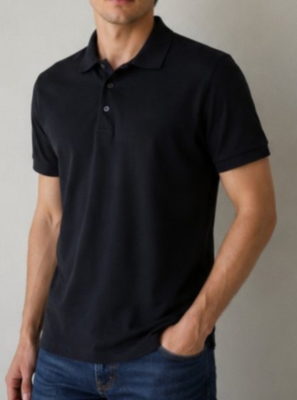 Siyah Polo Yaka T-Shirt