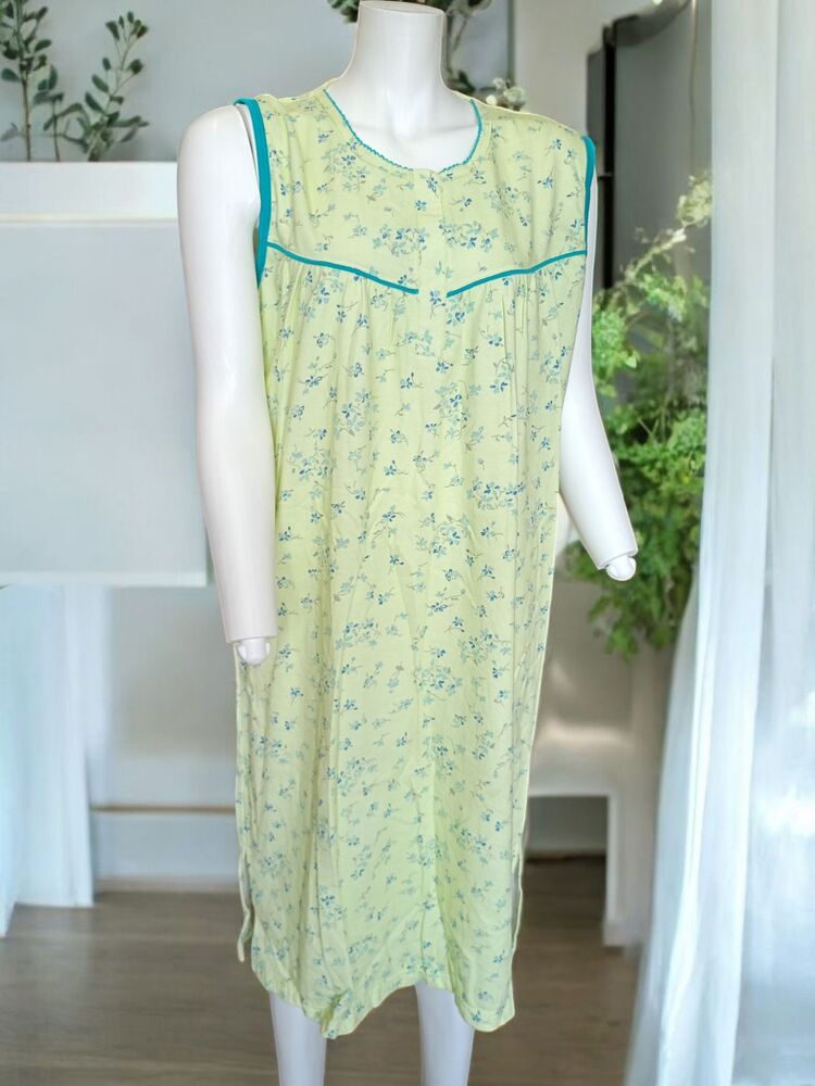 Kadın Gecelik & Pijama yeşil çiçek desen