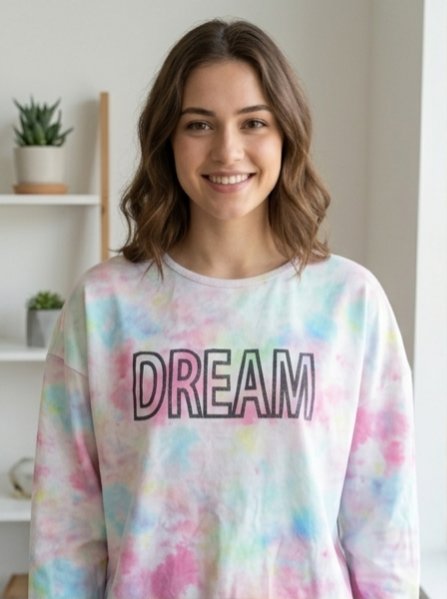 Batik Desenli Uzun Kollu Sweatshirt