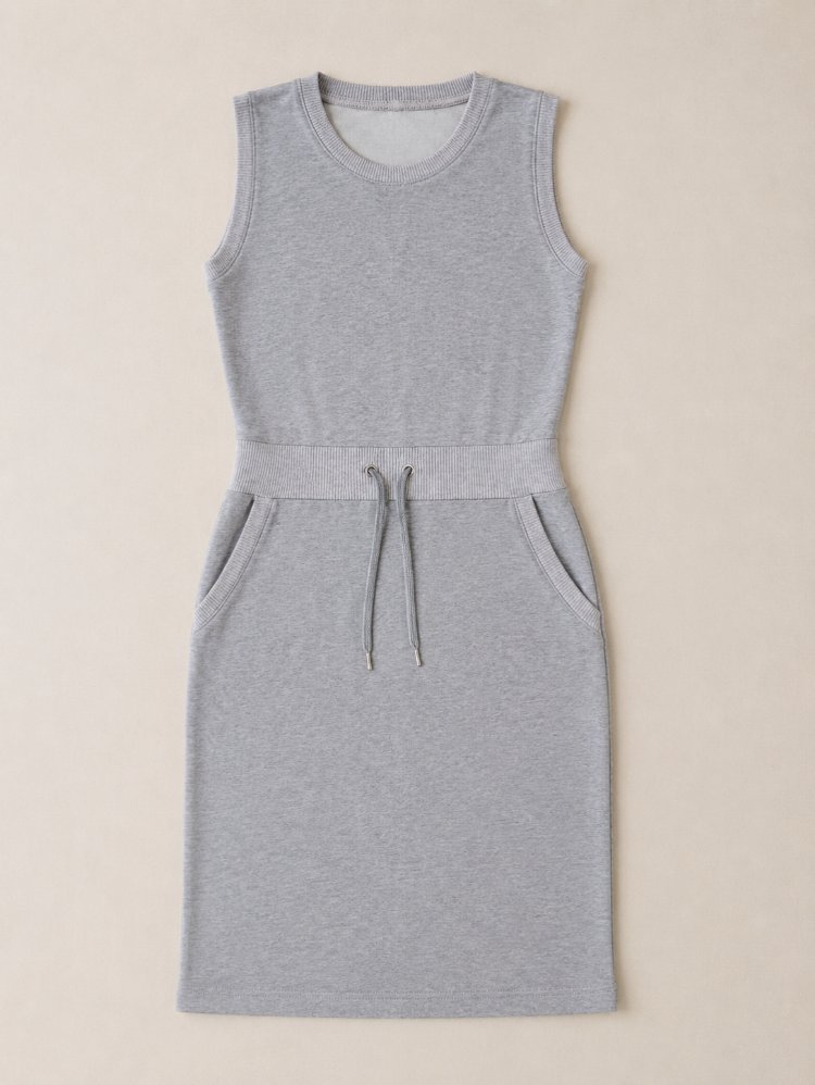 Yazlık Sıfır Kol Spor Mini Elbise