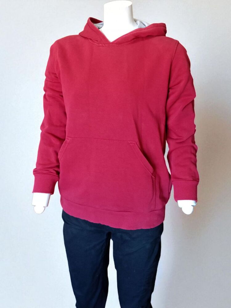 Bordo Kapüşonlu Unisex Sweatshirt