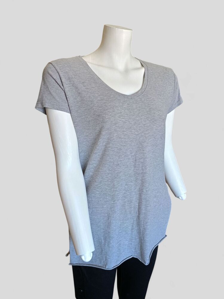 Zara Yan Kesikli Salaş Yaka T-shirt