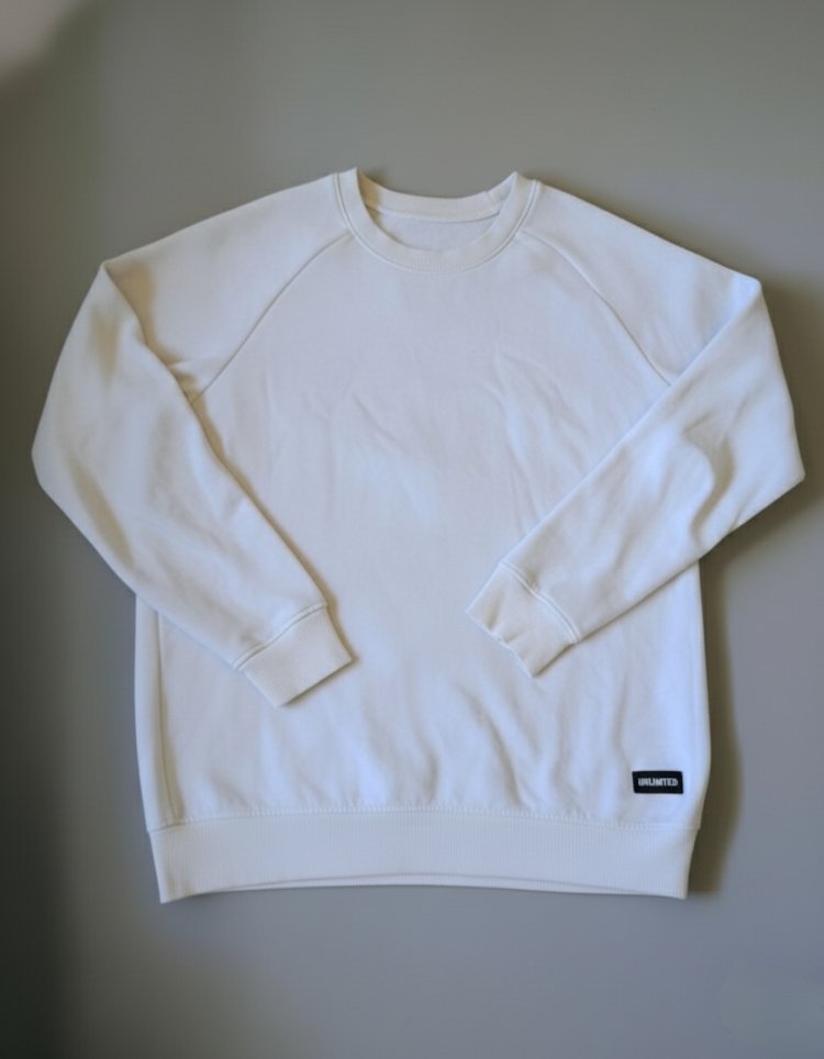 Bershka Unisex Beyaz Sweatshirt