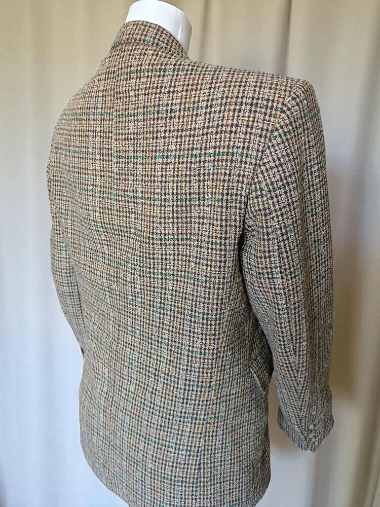 Vintage Çift Düğmeli Blazer Yün Ceket