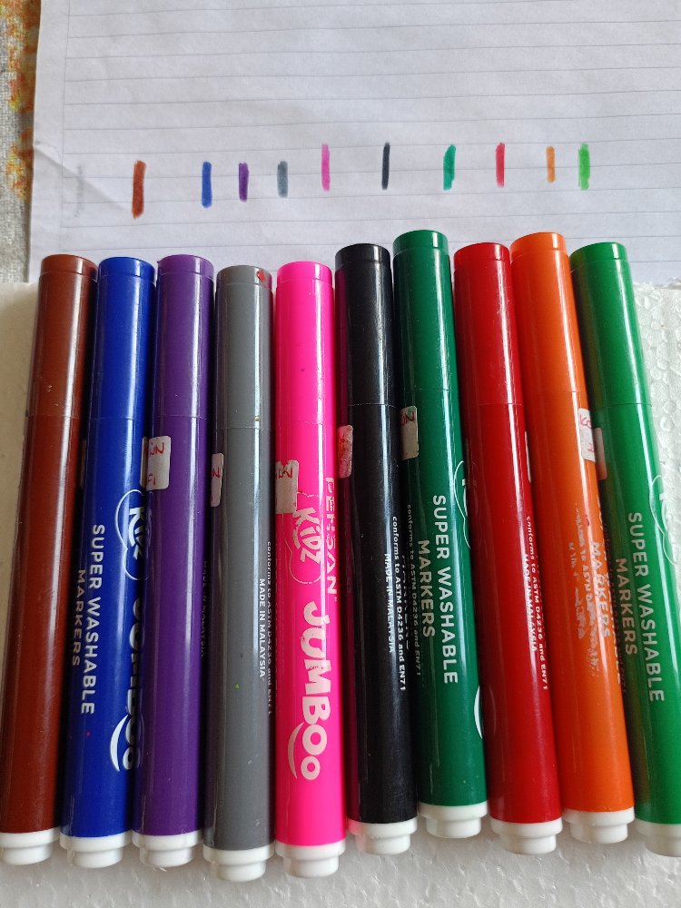 10 Adet Renkli Marker Keçeli Kalem Seti