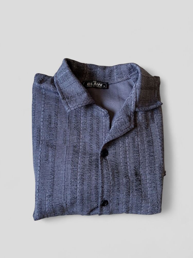 Kısa Kollu Kırlangıç Yaka Erkek Gömlek