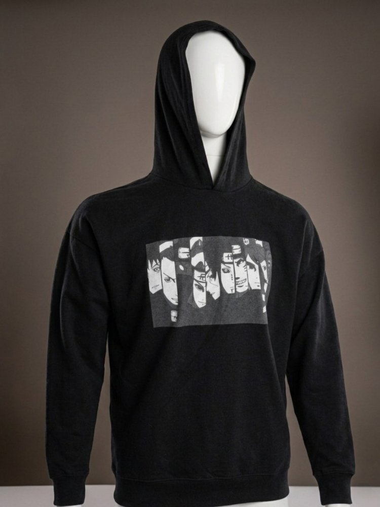 Kapüşonlu Naruto Baskılı Sweatshirt