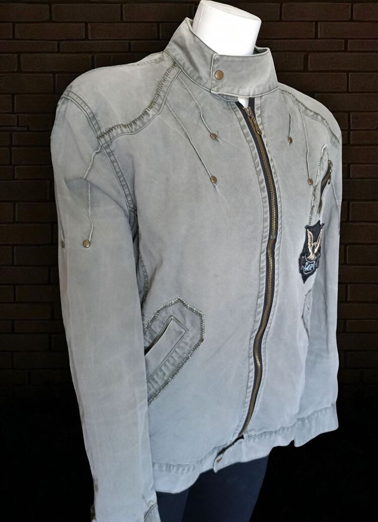 Gf Ferre Vintage Denim Erkek Pilot Mont