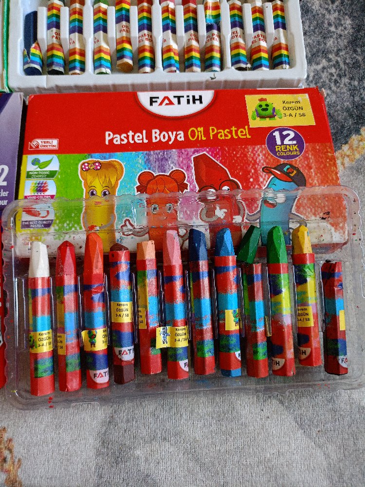4 Paket Pastel Boya Setleri 12li Paketler 