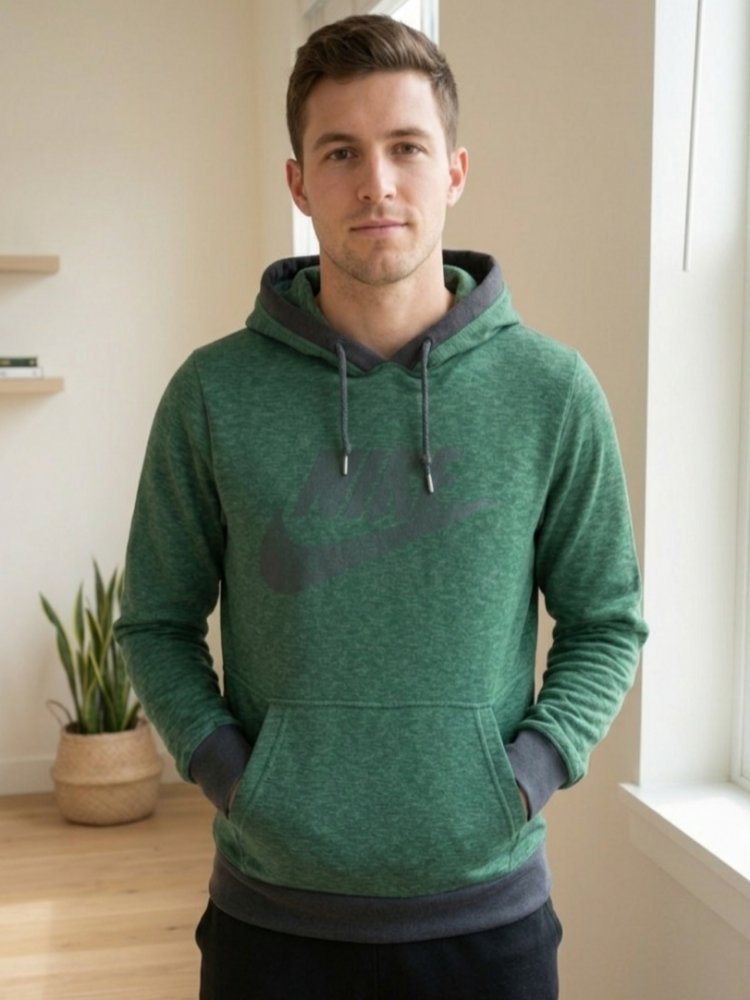 Nike Yeşil Kapüşonlu Unisex Sweatshirt