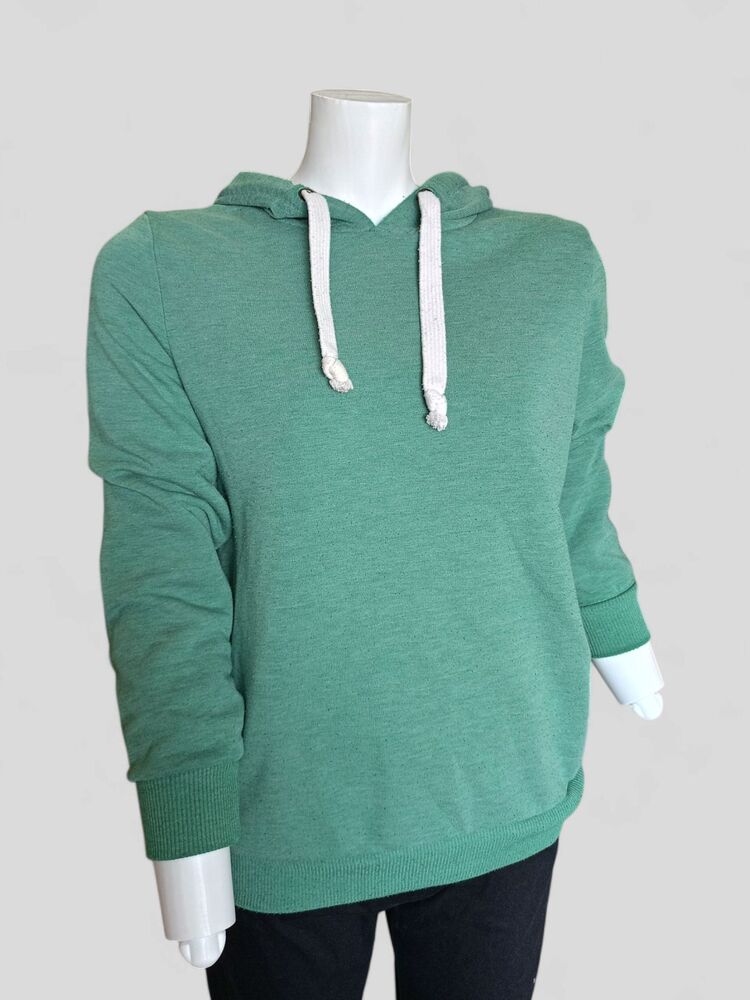 Kapüşonlu Yeşil Sweatshirt