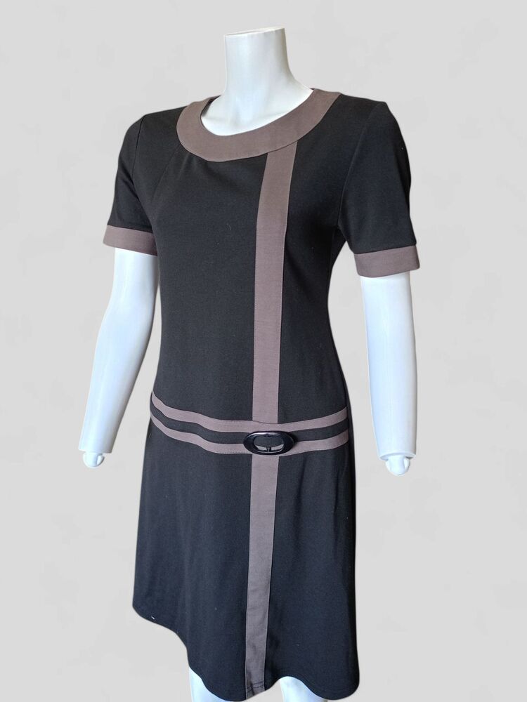 Vintage Model Şerit Detaylı Elbise