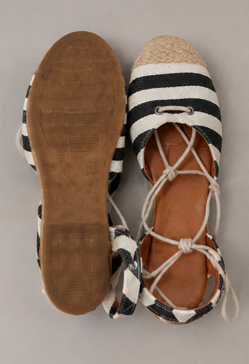 Bilekten Bağlamalı Keten Espadril
