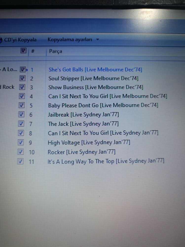 AC/DC Long Way to the Top Albüm Orijinal