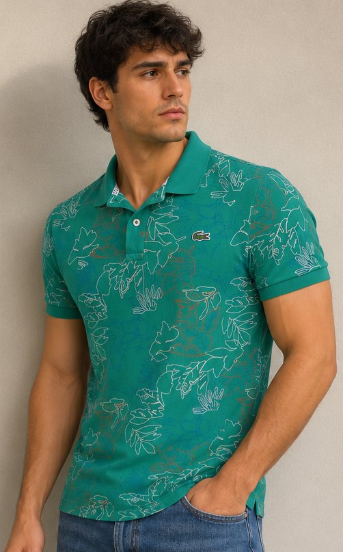 Lacoste Desenli Polo Yaka Tişört