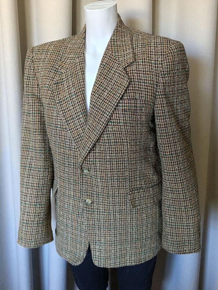 Vintage Çift Düğmeli Blazer Yün Ceket