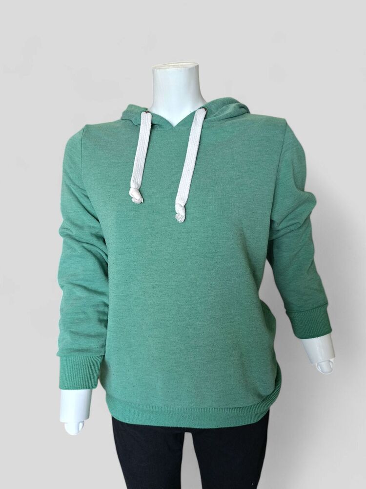 Kapüşonlu Yeşil Sweatshirt