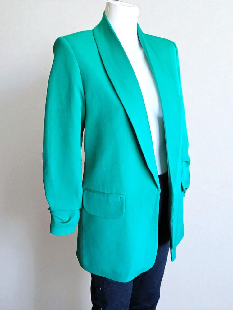 Şal Yaka Büzgü Kol Blazer Ceket