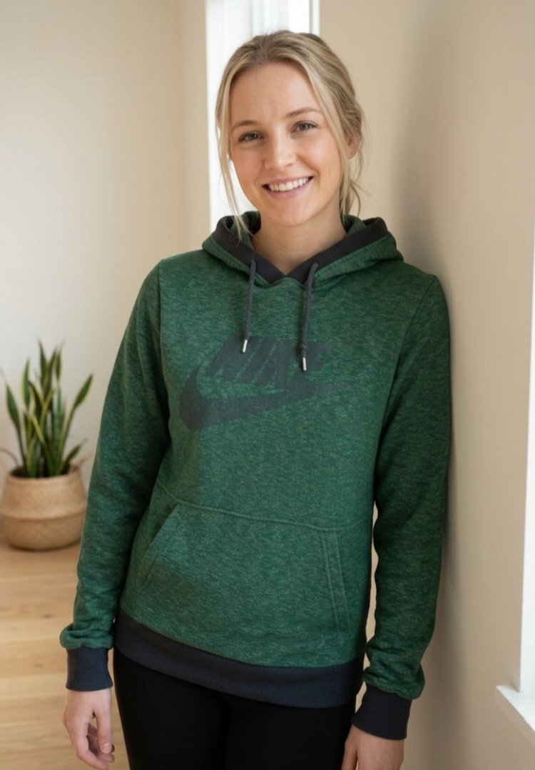 Nike Yeşil Kapüşonlu Unisex Sweatshirt