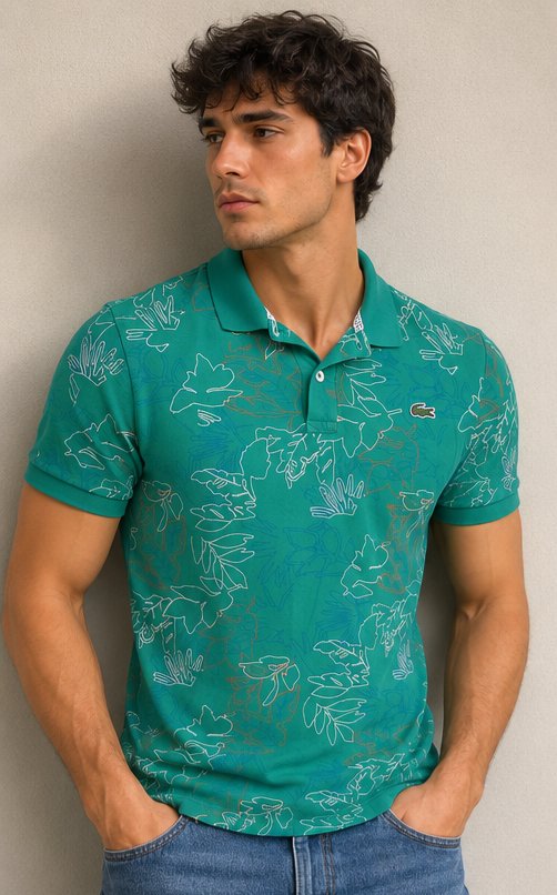 Lacoste Desenli Polo Yaka Tişört