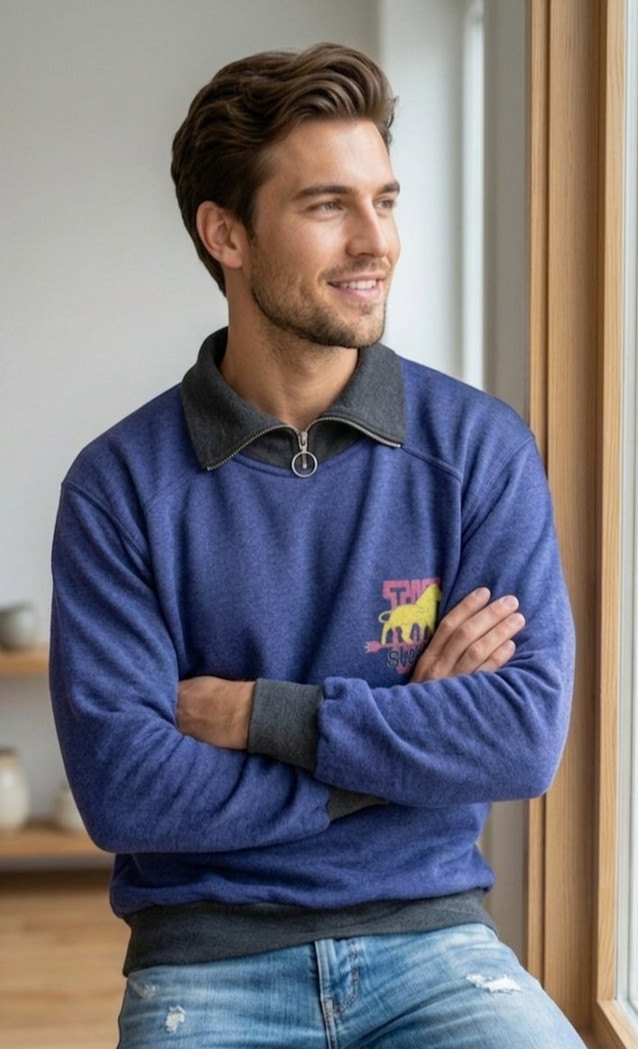 Y2K Vintage Fermuarlı Sweatshirt