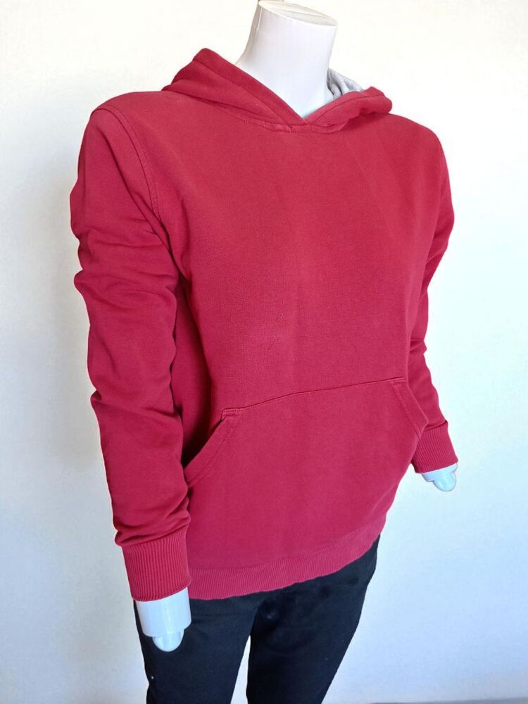 Bordo Kapüşonlu Unisex Sweatshirt