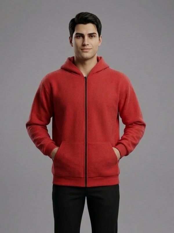 Kapüşonlu Fermuarlı Unisex Sweatshirt