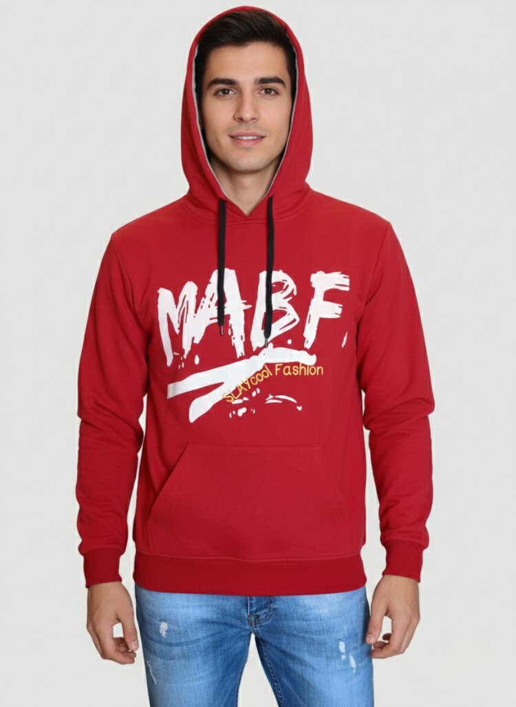 Mabf İthal Kapüşonlu Baskılı Sweatshirt