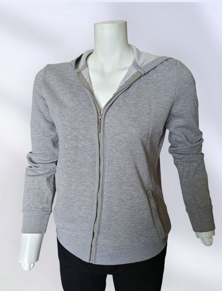 Unisex Kapüşonlu Fermuarlı Sweatshirt