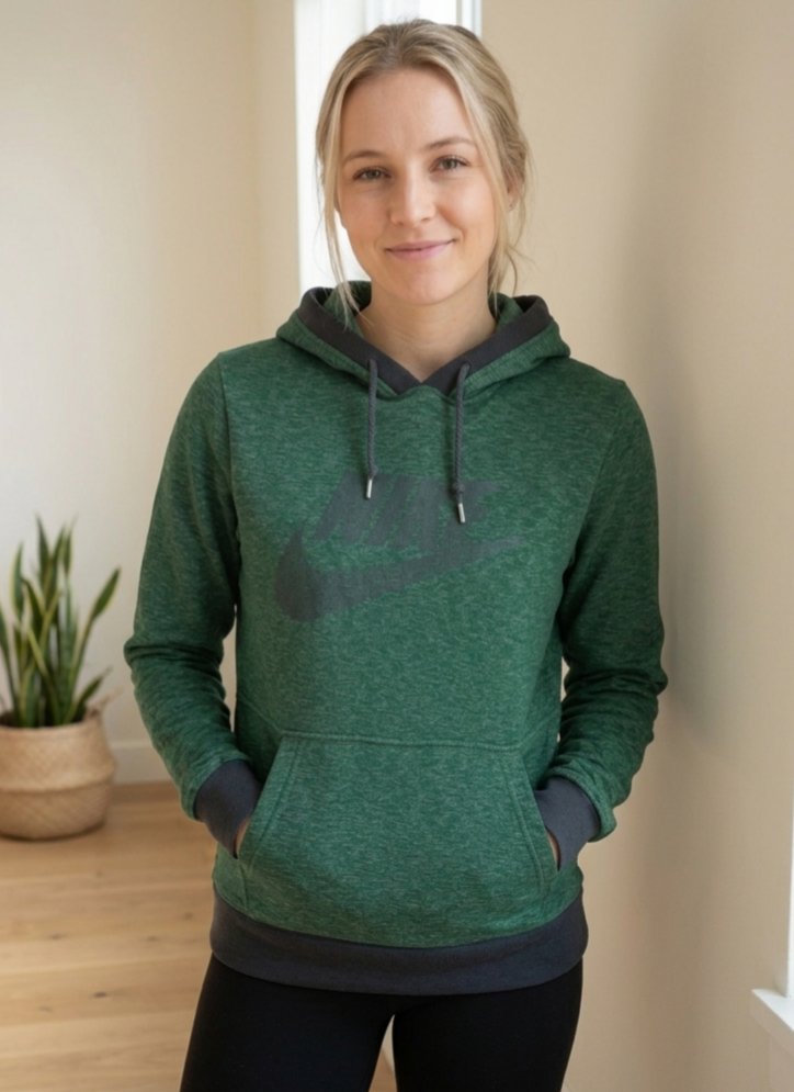 Nike Yeşil Kapüşonlu Unisex Sweatshirt