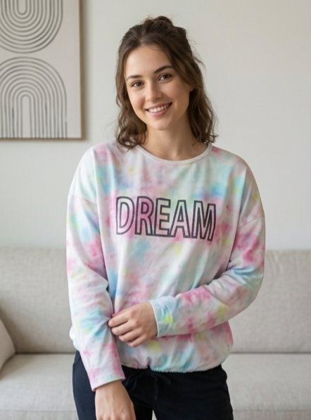 Batik Desenli Uzun Kollu Sweatshirt