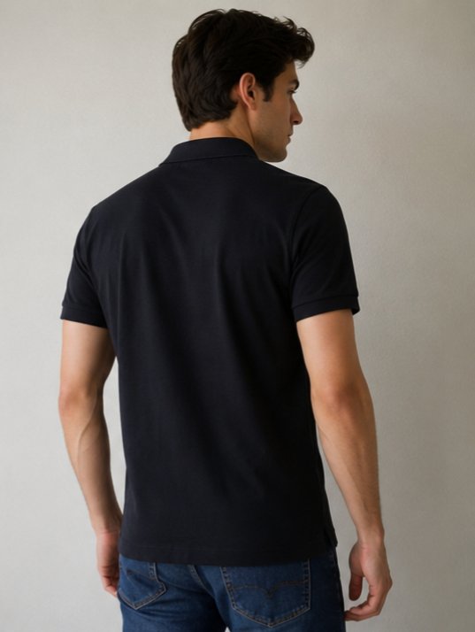 Siyah Polo Yaka T-Shirt