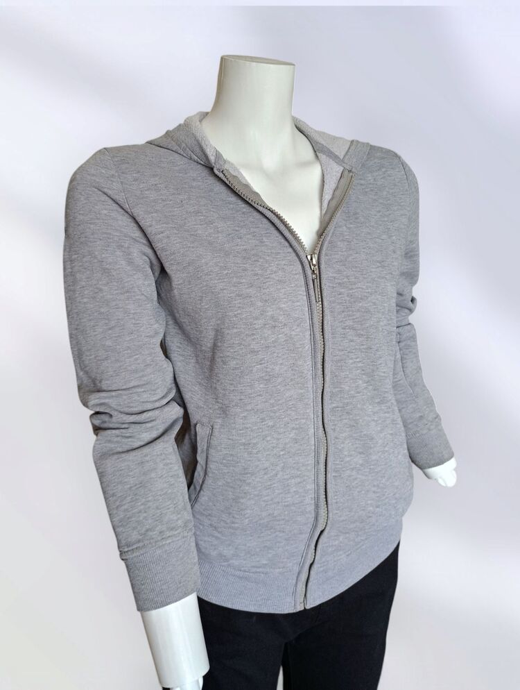 Unisex Kapüşonlu Fermuarlı Sweatshirt
