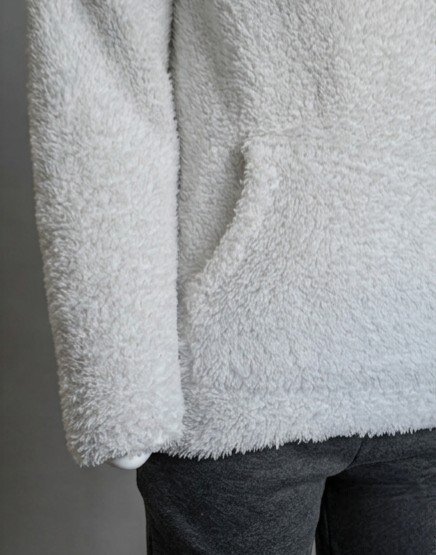 Peluş Dokulu Kapüşonlu Sweatshirt