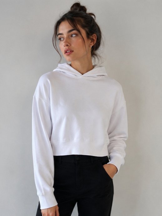 Zara Kapüşonlu Crop Sweatshirt