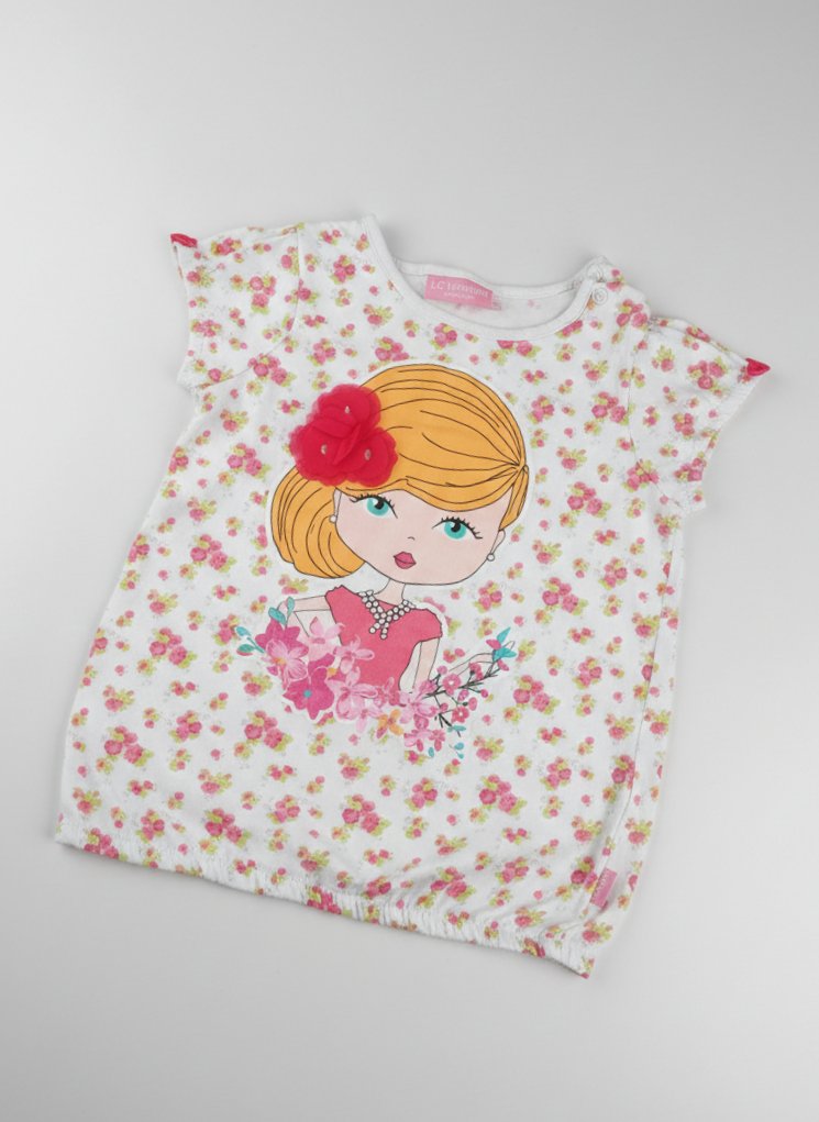 Lcw Pembe Baskılı T-shirt