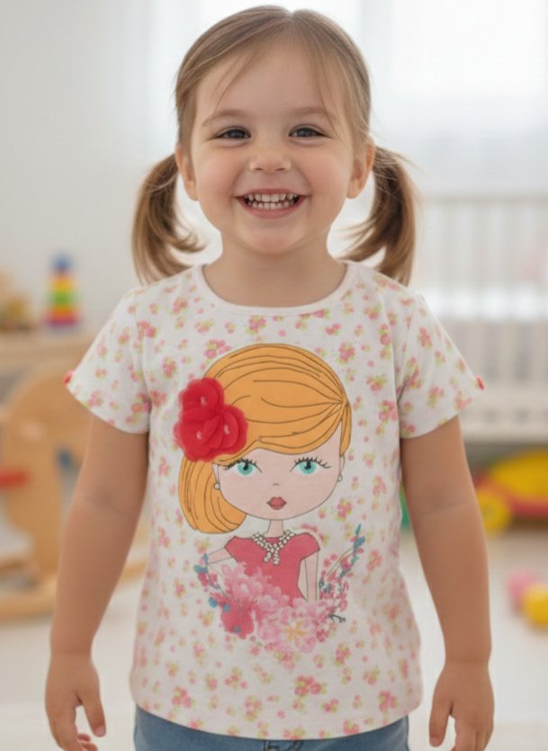 Lcw Pembe Baskılı T-shirt