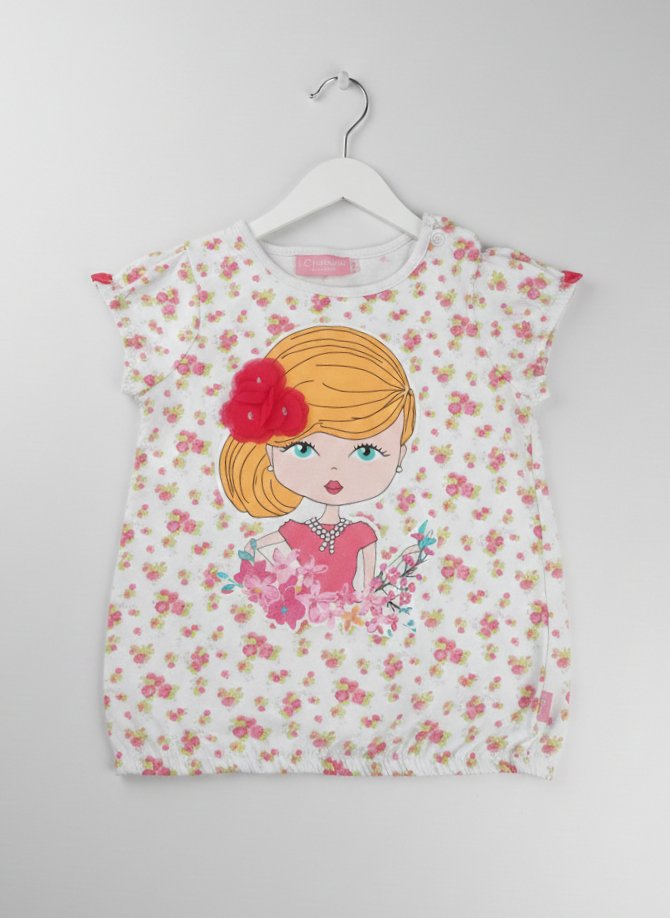 Lcw Pembe Baskılı T-shirt
