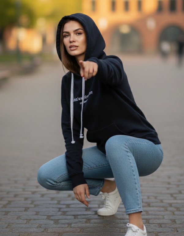 Unisex Siyah sweatshirt