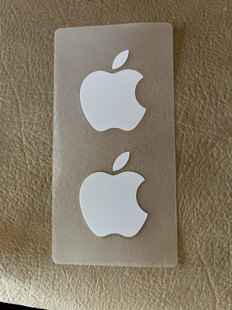 Beyaz iPhone Apple Logo Sticker Seti