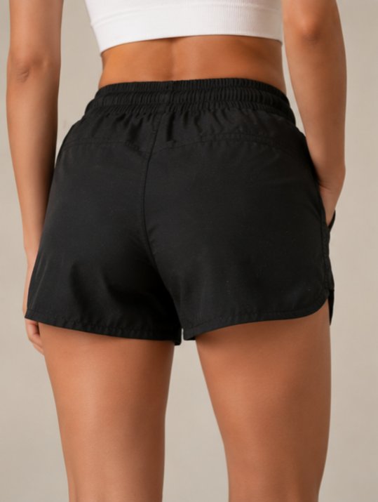 Siyah Mini Spor Şort