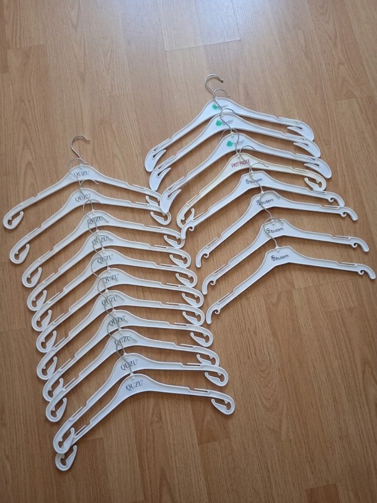 19 Adet Beyaz Askı