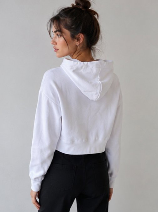Zara Kapüşonlu Crop Sweatshirt