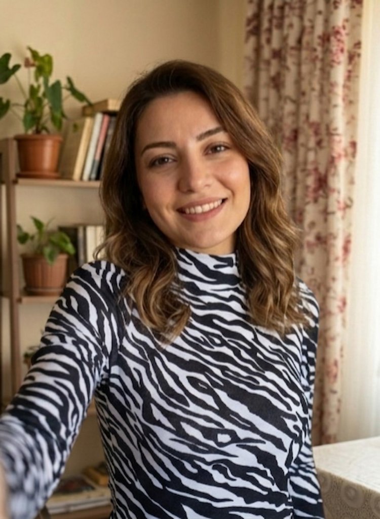 Zebra Desenli Yarım Boğaz Body/Bluz