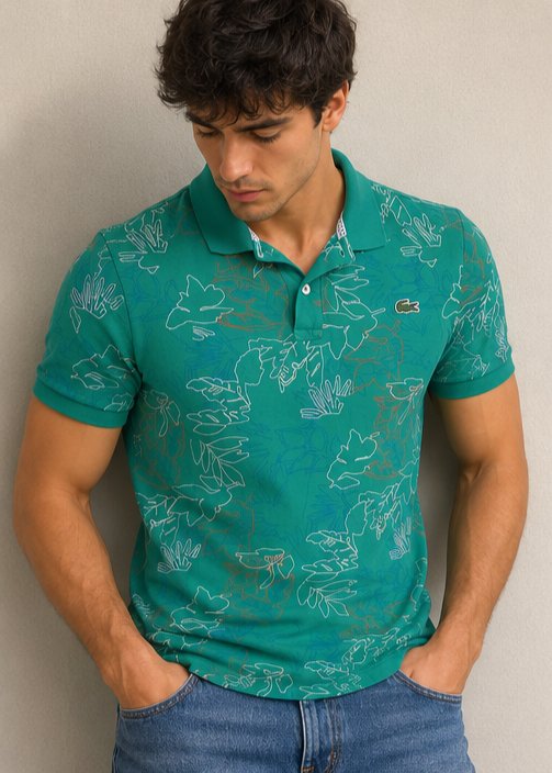 Lacoste Desenli Polo Yaka Tişört