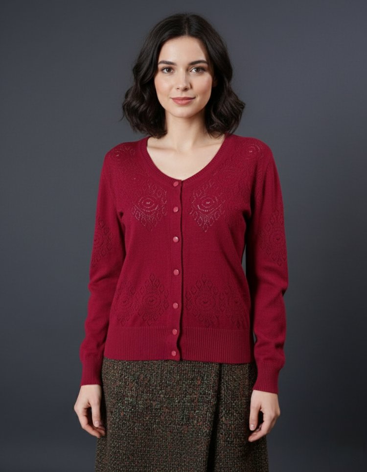Bordo Renk Hırka
